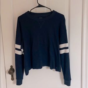 Navy blue, long sleeve shirt from Hollister